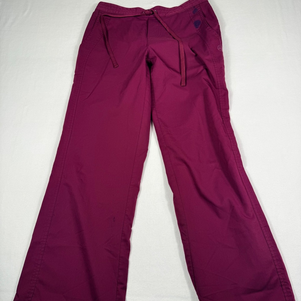 Healing Hands Purple Label Scrub Set XS Burgundy V-Neck Top Drawstring Pants - Picture 12 of 16